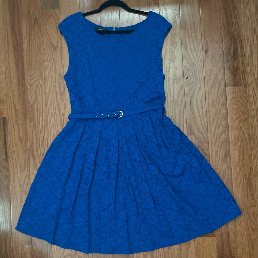 Alfani Cobalt Blue Eyelet Dress